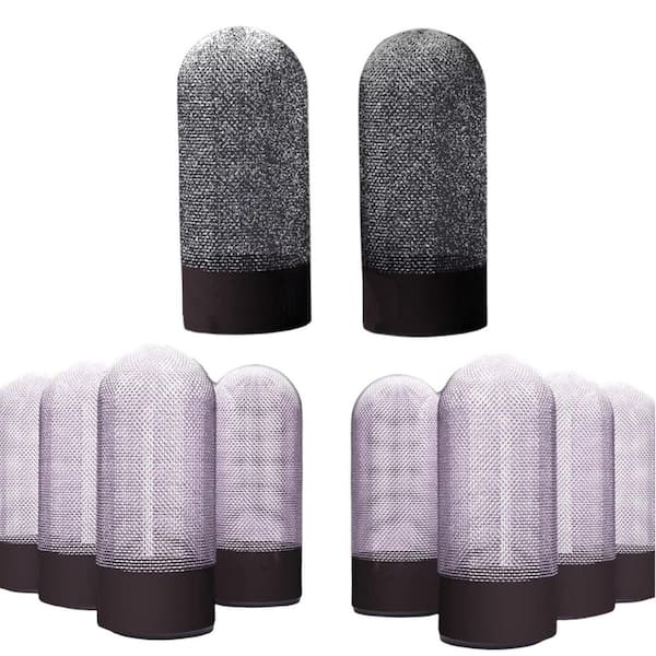 OBJLGEV Gaming Finger Sleeves for American Sizes 100% Visible Silver Fibers Sweatproof Oversize Pressure Free for COD PUBG (10P)