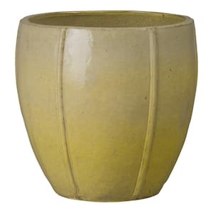 Crest 21 in. L x 20 in. H  Ceramic  Planter with Drainage Hole