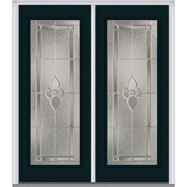 Milliken Millwork 64 in. x 80 in. Master Nouveau Right-Hand Full Lite Classic Primed Steel Prehung Front Door