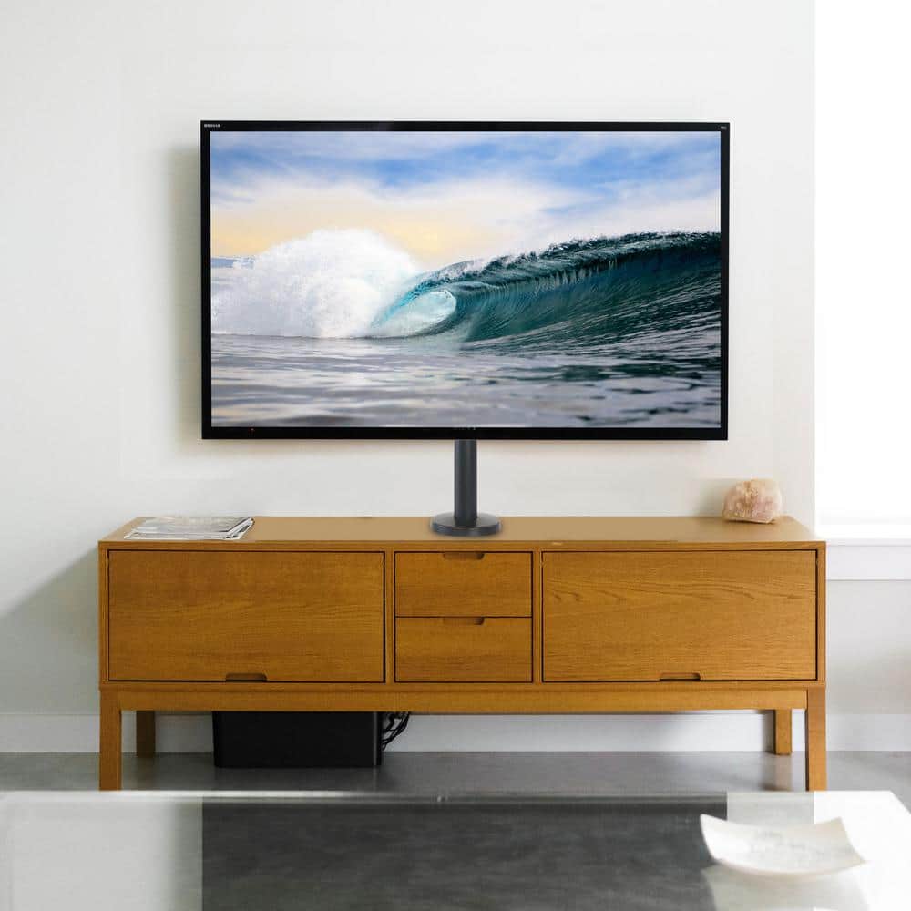 Swivel Secure Heavy-Duty Steel TV Stand for 32"-55" Screens, Black