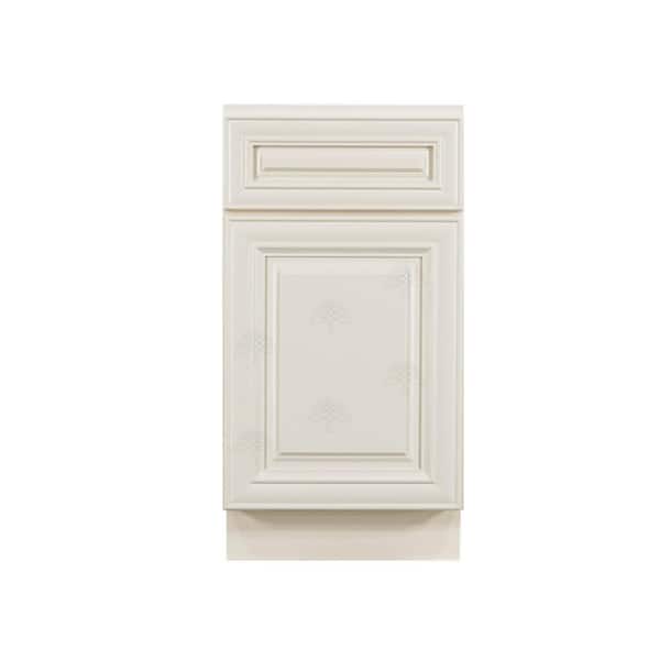 LIFEART CABINETRY Princeton Assembled 18 in. x 34.5 in. x 24 in. Base Wasket Cabinet in Off-White