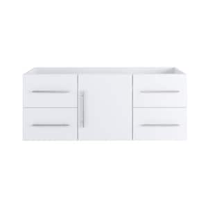 Napa 60 in. W x 22 in. D x 21 in. H Single Sink Bath Vanity Cabinet without Top in Glossy White, Wall Mounted