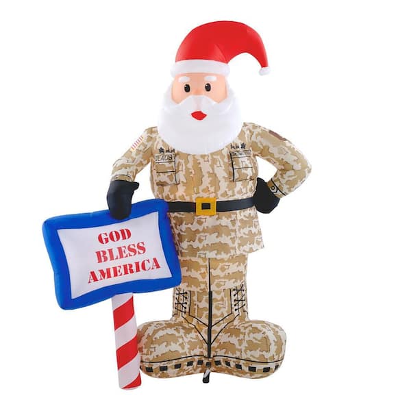 Gemmy 7 ft. Inflatable Military Santa