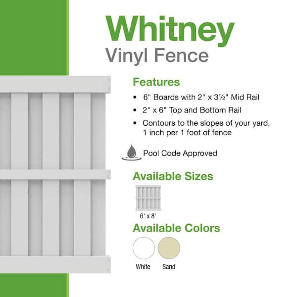 Whitney 6 ft. x 6 ft. Sand Vinyl Shadowbox Fence Panel Whitney 6 ft. x 6 ft. Sand Vinyl Shadowbox Fence Panel