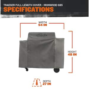 Full Length Grill Cover for Ironwood 885 Pellet Grill