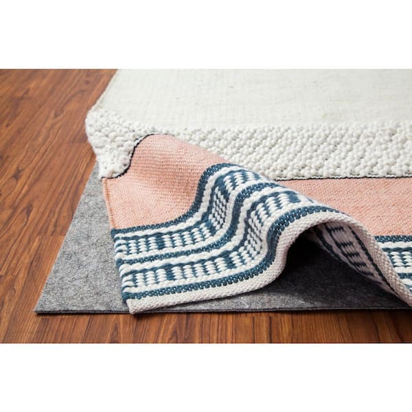 All Surface Tan Basketweave 8 ft. Round All-Surface Rug Pad