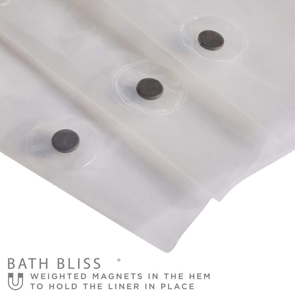 Frost PEVA Shower Curtain Liner with Stainless Steel Grommets