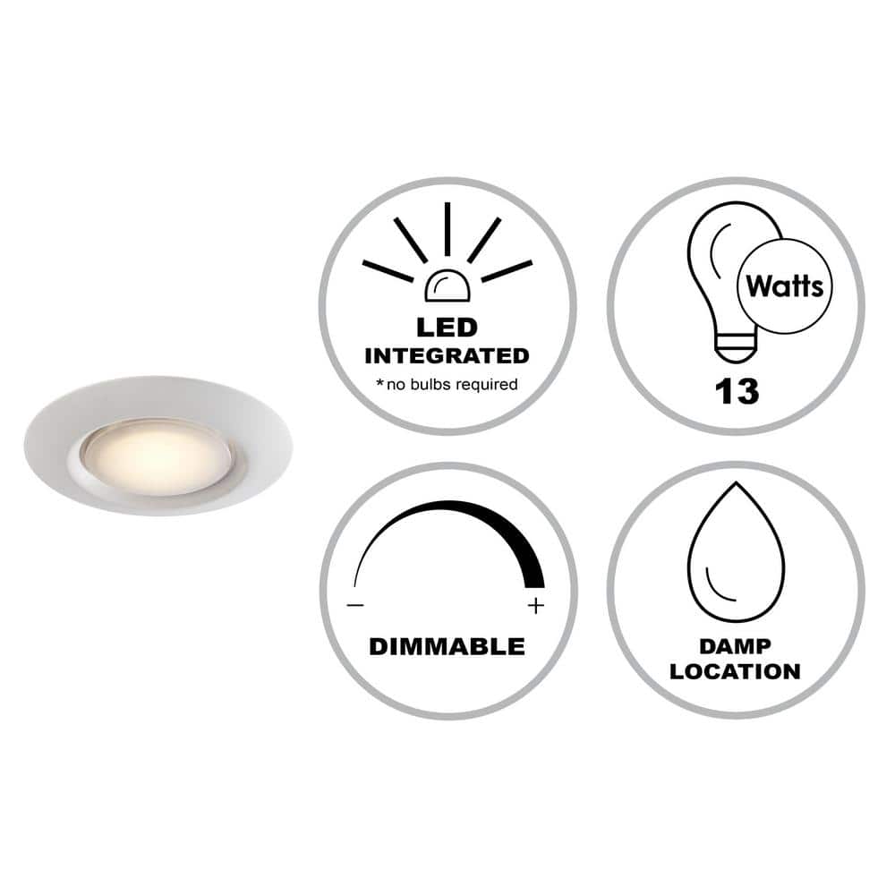 Sleek Contemporary 7.5'' White Glass LED Flush Mount Light