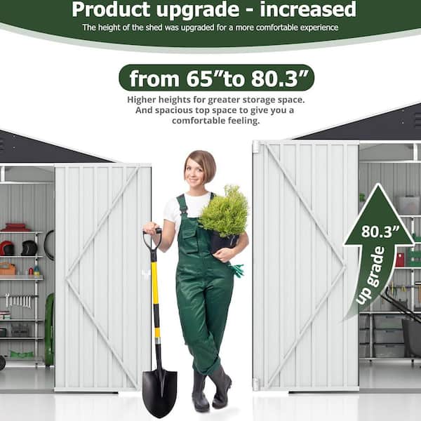 AirWire 10 ft. W x 10 ft. D Metal Storage Outdoor Shed with and