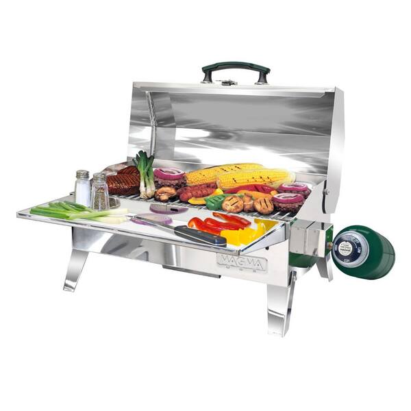 Magma Adventurer Series RV Camping Propane Gas Portable Grill in Stainless Steel