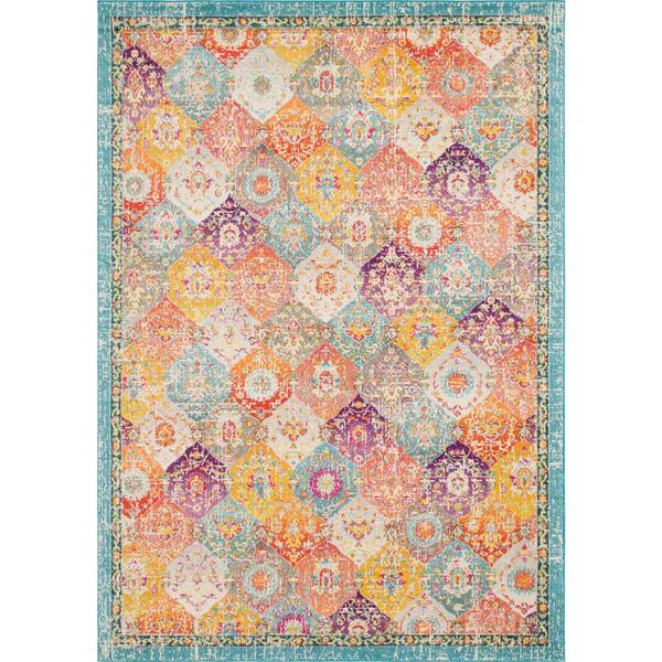 Unique Loom Penrose Blake Multi 10 ft. x 14 ft. Area Rug 3143413 The