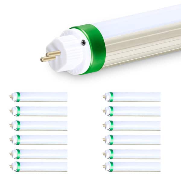 75-Watt Equivalence 24W 5000K Daylight LED Linear 4 ft. T5 Tube Light Bulbs Type B Ballast Bypass High Output 12-Pack