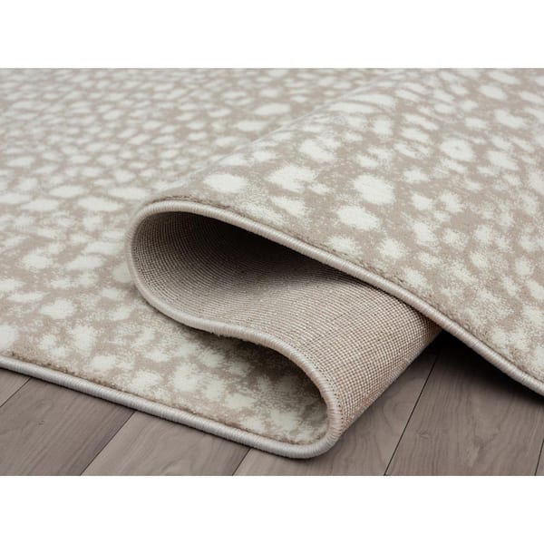 Arto Cream 6 ft. x 9 ft. Abstract Polypropylene Area Rug
