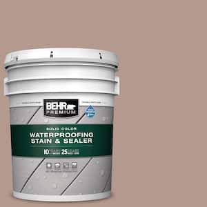 5 gal. #SC-160 Rose Beige Solid Color Waterproofing Exterior Wood Stain and Sealer