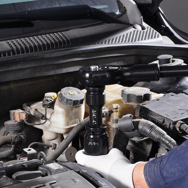 3/4 in. Drive Impact Socket Set, 21-Pieces SAE 3/4 in. to 2 in. 6-Point Cr-V Alloy Steel for Auto Repair, Easy-to-Read