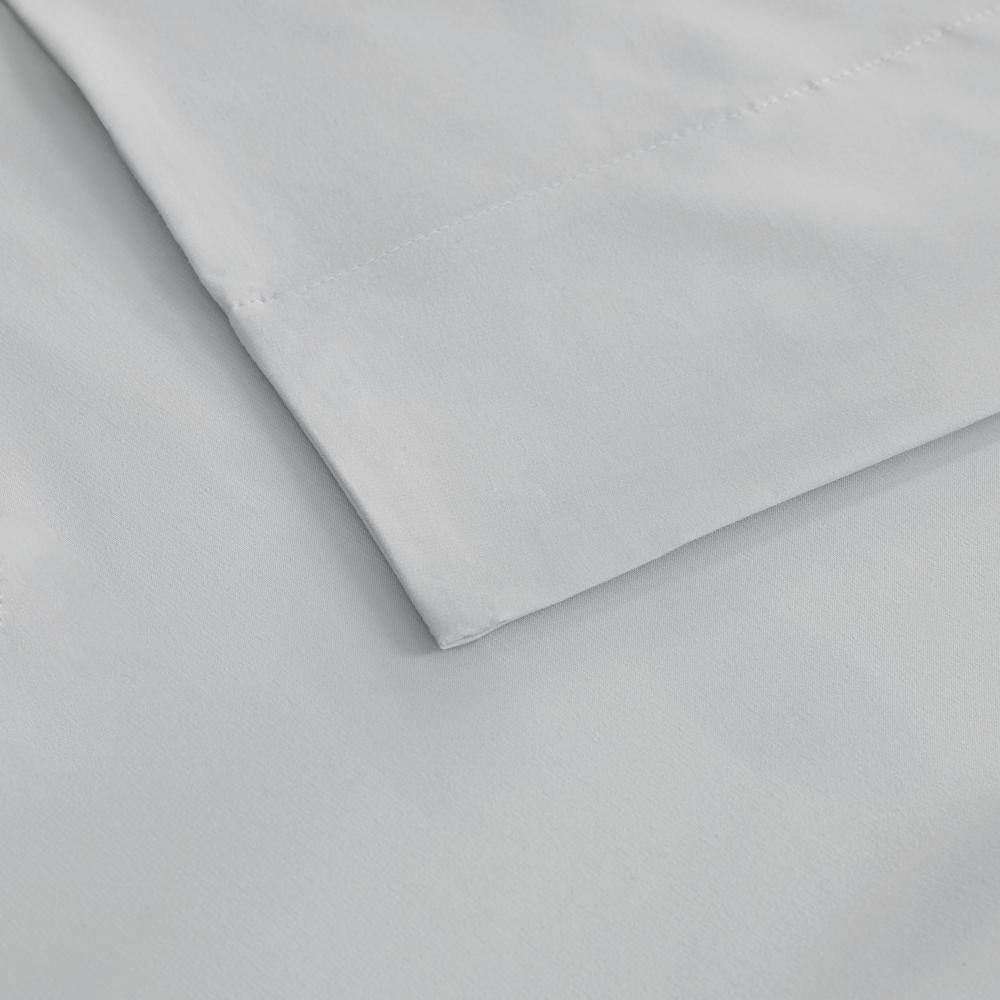 Light Grey Queen Woven Microfiber Sheet Set