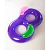 Swimline 74 in. x 46 in. Purple Side By Side Double Ring Pool Float ...