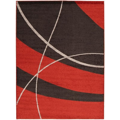 Bordered 359640 eCarpet Gallery 2'7 x 4'1 Red Area Rug 