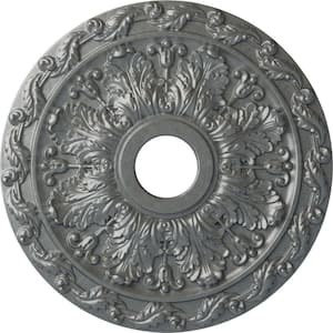 1-1/4 in. x 19-7/8 in. x 19-7/8 in. Polyurethane Spring Leaf Ceiling Medallion, Platinum