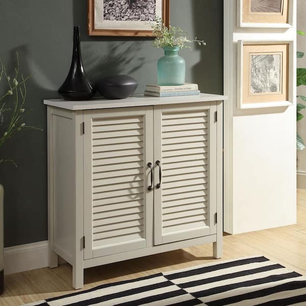 Unbranded Gracie Easy White Storage Cabinet with 2 Shutter Doors