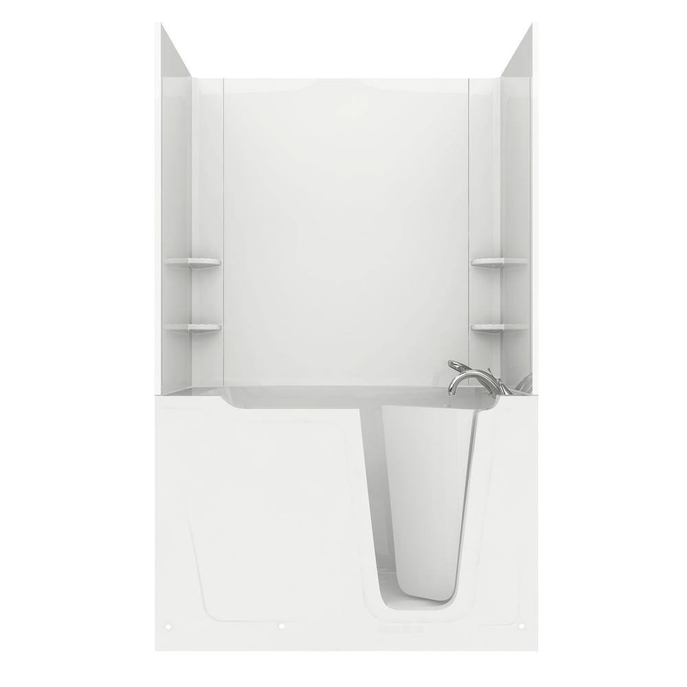 NOVA Heated Rampart 5 ft. Walk-in Non-Whirlpool Bathtub with Easy Up Adhesi