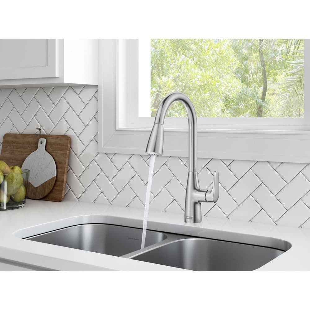 Stainless Steel Single-Handle Pull-Down Kitchen Faucet with Spray