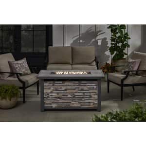 Picanto 25.98 in. x 25.59 in. Rectangle Steel Propane Gas Gray Fire Pit