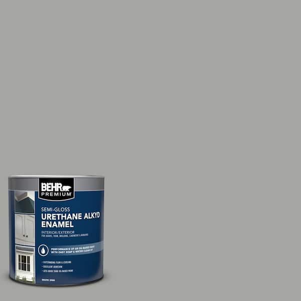 BEHR PREMIUM 1 qt. #PPU24-18 Great Graphite Urethane Alkyd Semi-Gloss Enamel Interior/Exterior Paint