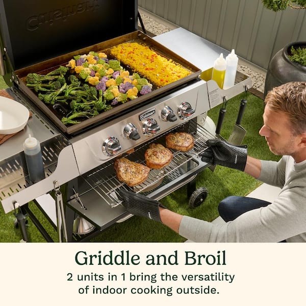 CUISINART OUTDOORS 28 3-Burner Propane Outdoor Griddler-2-in-1