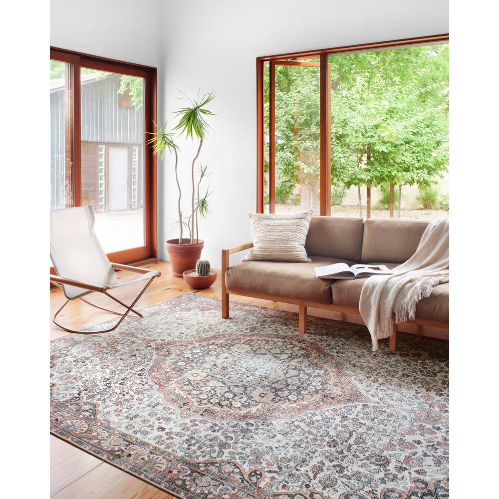 Wynter Red and Multicolor Synthetic Oriental Area Rug 8'-6" x 11'-6"