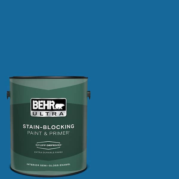 BEHR ULTRA 1 gal. #P500-7 Cosmic Cobalt Extra Durable Semi-Gloss Enamel Interior Paint & Primer