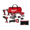 Milwaukee M18 FUEL 18V Lith-Ion Brushless Cordless Combo Kit (5-Tool) w/ Two 5.0 Ah Batteries, 1 Charger, and M18 Radio 3697-25-2952-20