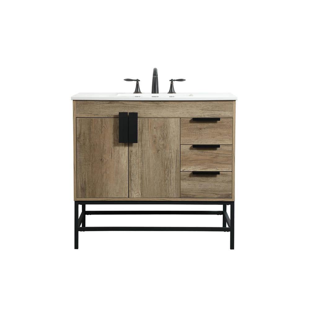 Simply Living 36 in. W x 22 in. D x 33.5 in. H Bath Vanity in Natural Oak w