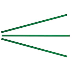 Green 3/8 in. x 15 in. Glass Pencil Tile Trim (3-Pack)