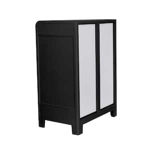Eclypse 28 in. W x 39 in. H x 18 in. D Medium 3 shelves Plastic Freestanding Garage Cabinet in Black and Gray
