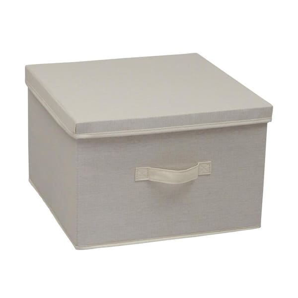 10-Gal. Square KD Storage Box with Lid in Natural