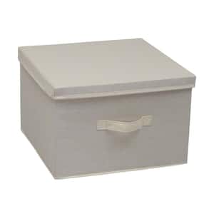 10-Gal. Square KD Storage Box with Lid in Natural