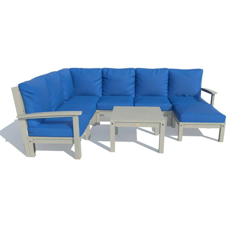 Highwood Bespoke Deep Seating 8Piece Plastic Outdoor Sectional Set and