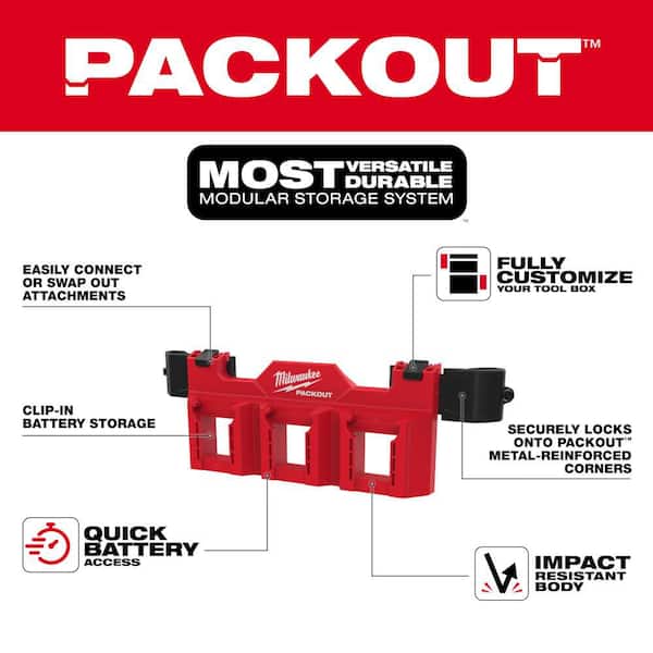 PACKOUT M18 Battery Tool Box Rack Attachment