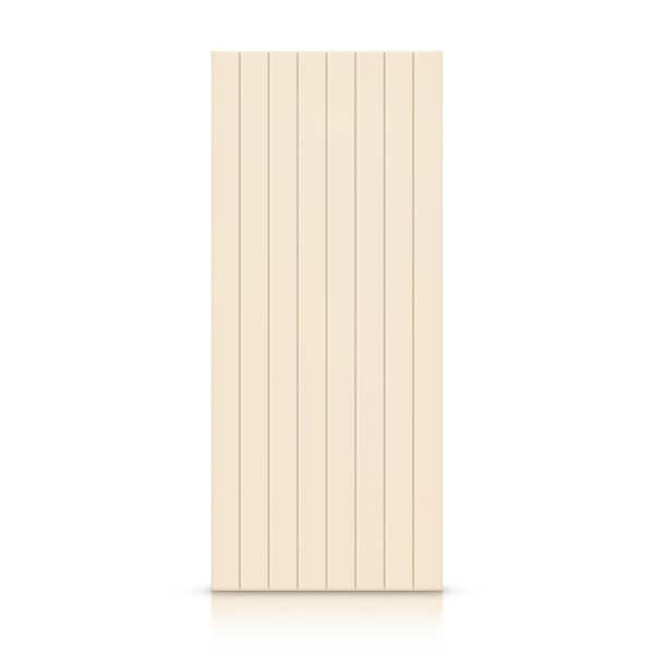 CALHOME 42 in. x 84 in. Hollow Core Beige Stained Composite MDF Interior Door Slab