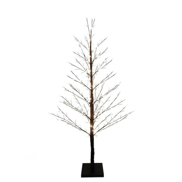 47 in. Black Birch Tree with 349 LED Lights Indoor Use Only
