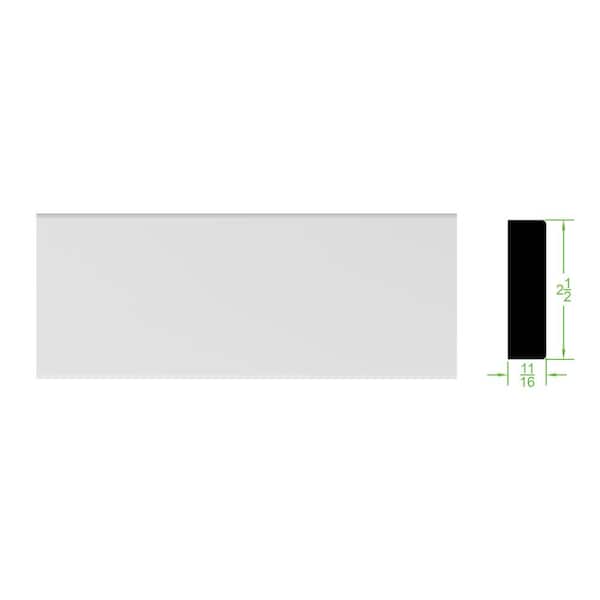 Alexandria Moulding 3/8 in. D x 1.3/8 in. W x 84 in. L Colonial MDF Fibeboard Door Stop Moulding Pack (10-Pack)