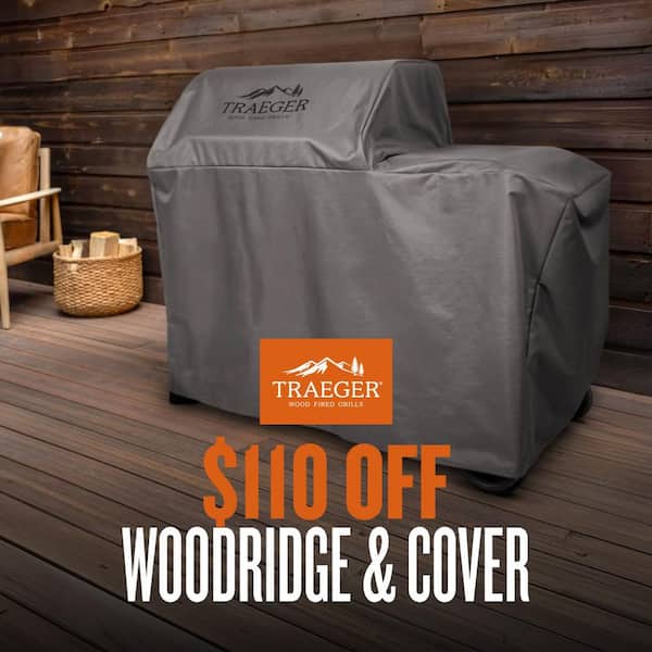 Woodridge BBQ Wi-Fi Wood Pellet Grill and Smoker in Black with Cover