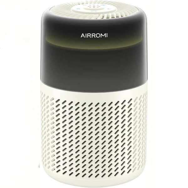 HEPA Air Purifier, 360° Quiet Cleaner for Home Bedroom, Pet Odor Dust Smoke Removal, for Room in Yellow
