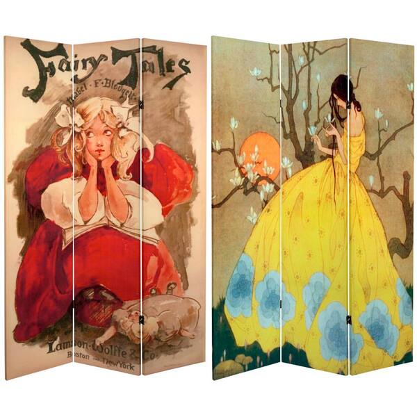 Oriental Furniture 6 ft. Printed 3-Panel Room Divider