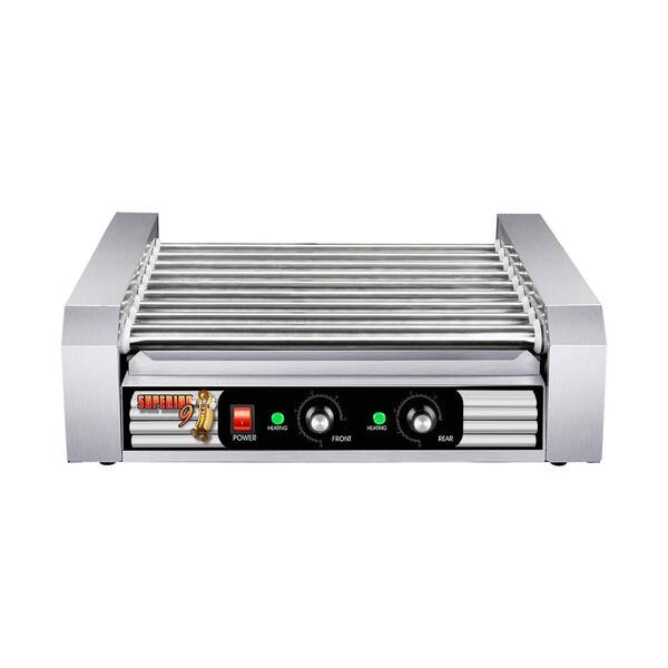 Superior Popcorn Company Commercial 1170-Watts 24-Hot Dog 9-Roller Grilling Machine