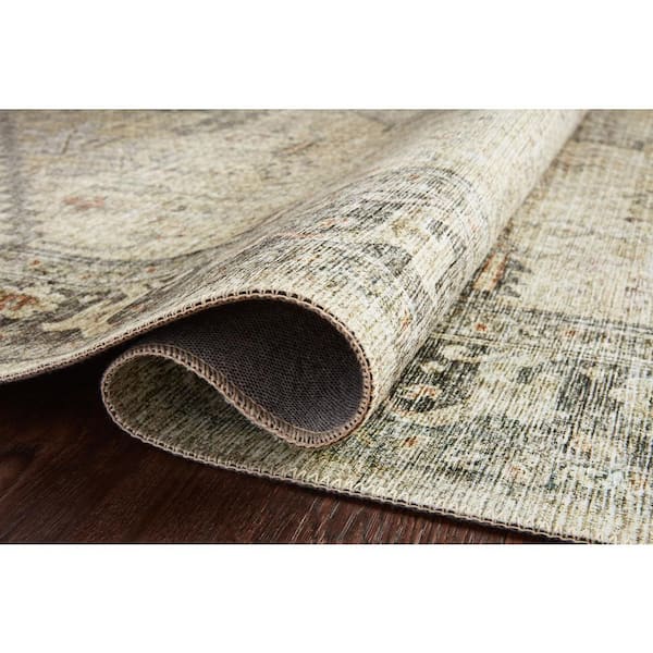 LOLOI II Skye Natural/Sand 6' X 9' Printed Distressed