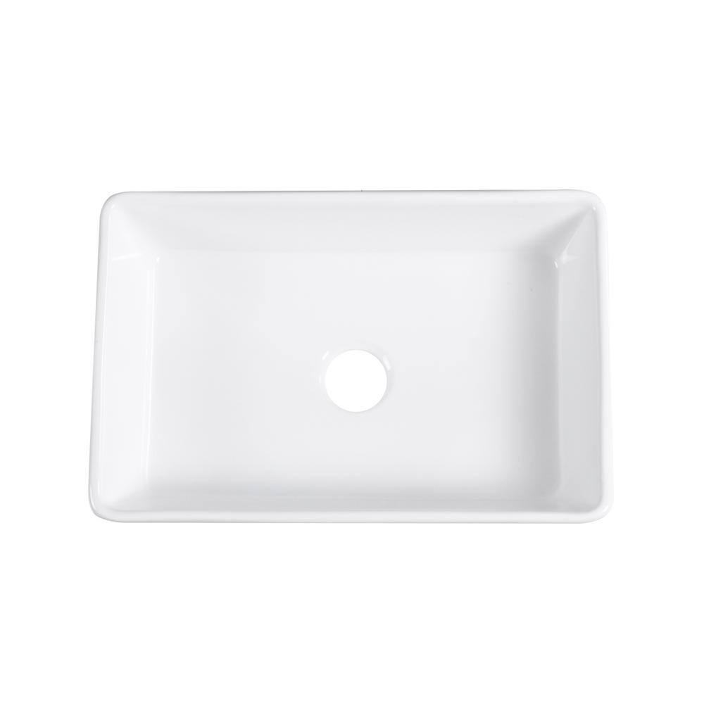 Treviso White Fireclay 30" Single Bowl Farmhouse Sink