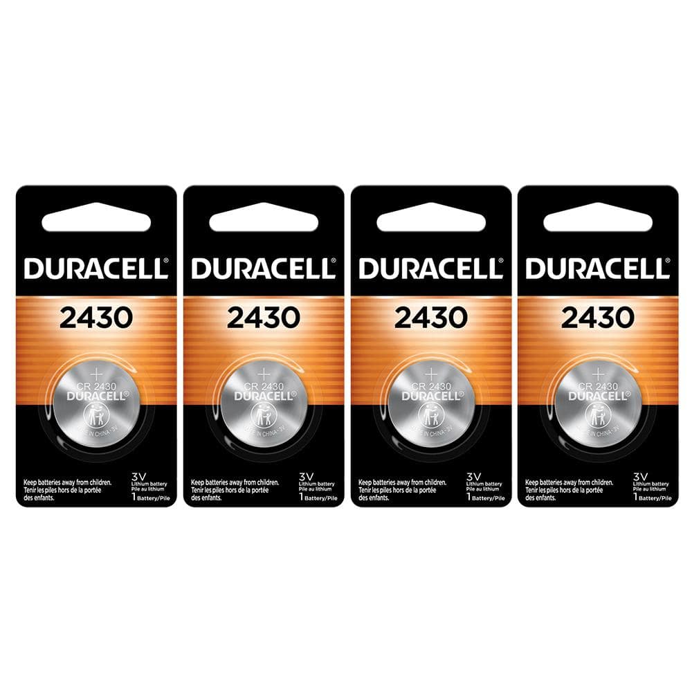 Duracell 2430 Lithium Coin 1-Count Battery Mix Pack (4 Total Batteries)  004133304314 - The Home Depot