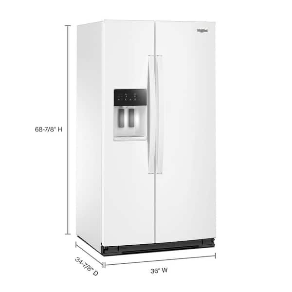 Whirlpool 36 in. 28.70 cu. ft. Full-Depth Freestanding Side-by